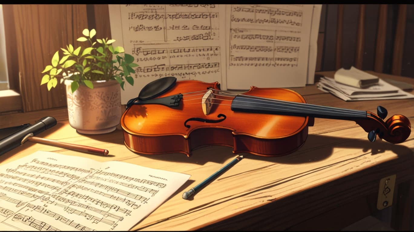 violon_on_table_animstyle